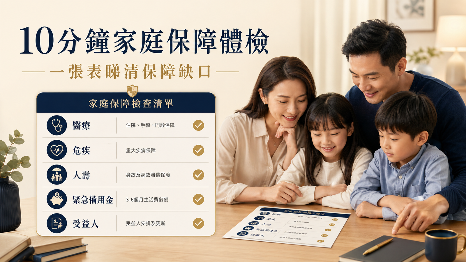 10 分鐘家庭保障體檢：一張表睇清你嘅保障、缺口同下一步