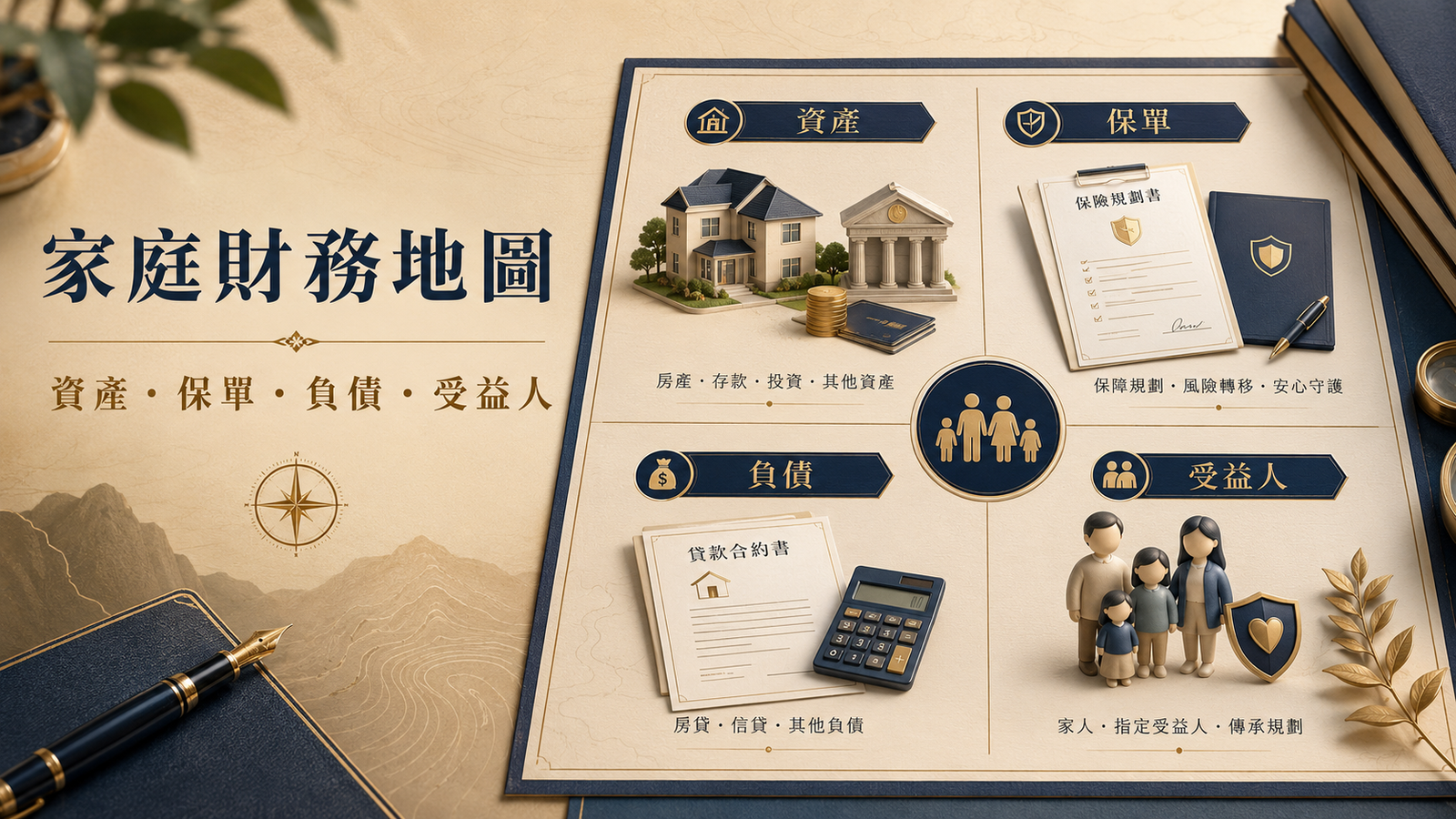 家庭財務地圖：一張表整理資產、保單、負債與受益人
