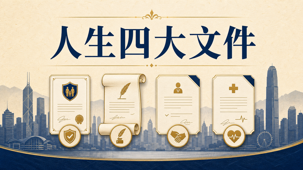 人生四大文件：保險、遺囑、EPA、預設醫療指示