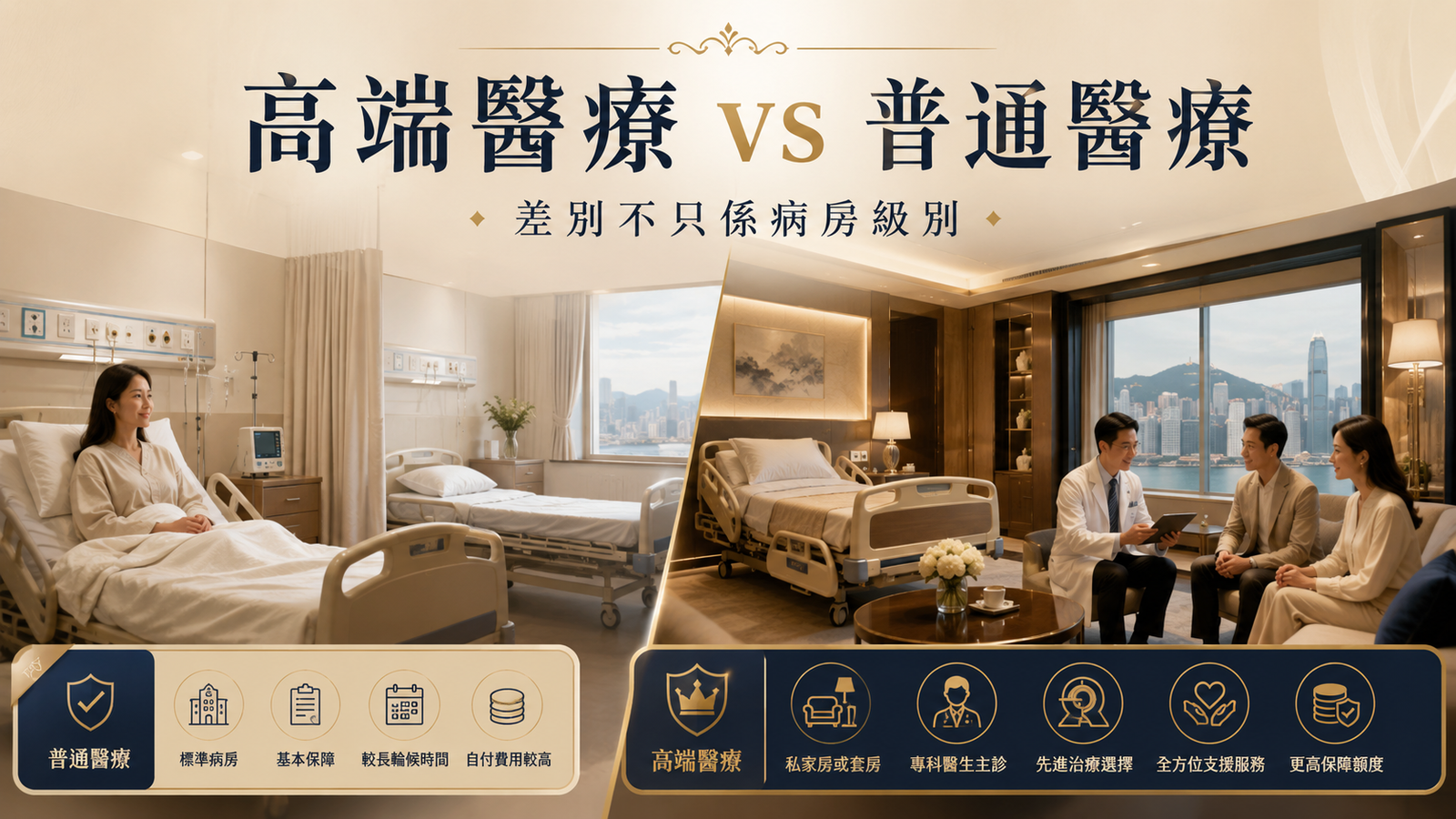 高端醫療 vs 普通醫療：差別不只係病房級別