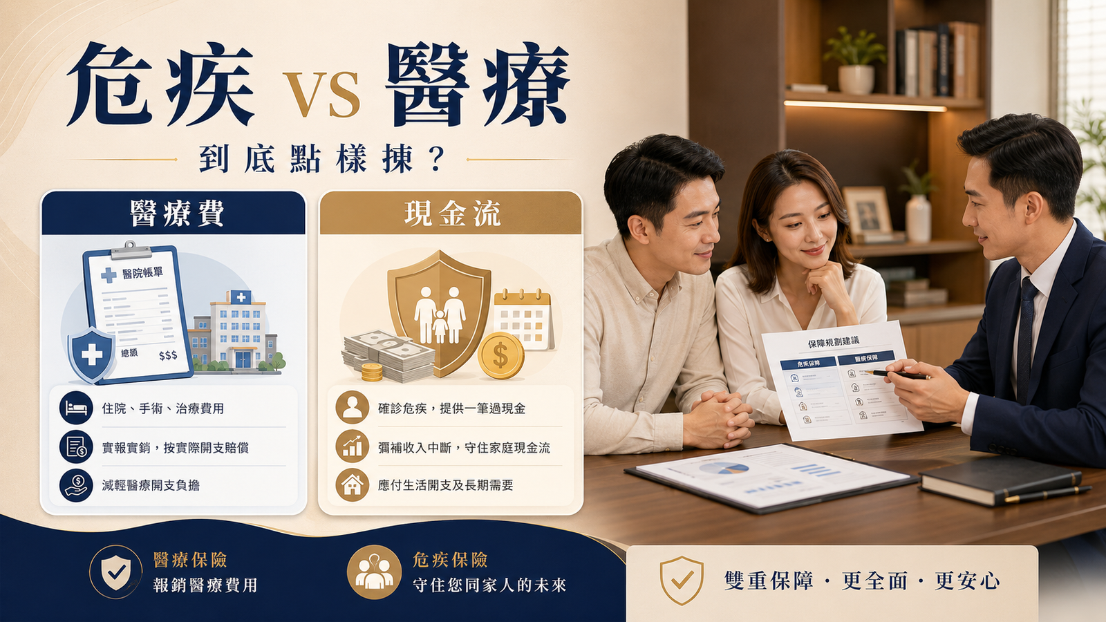 危疾 vs 醫療保險，到底點樣揀？